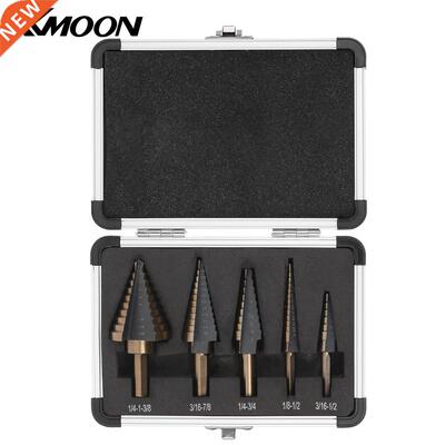 5pcs High Speed Steel Large Cobalt Step Drill HSS Step Titan