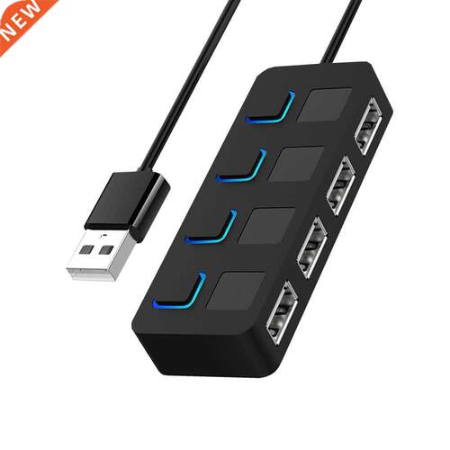 USB 2.0 HUB Multi USB Splitter 4 Ports Expander USB Power Ad