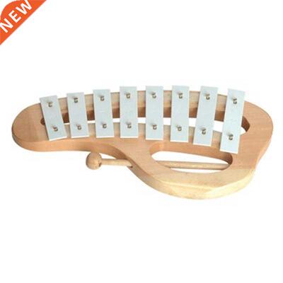 Hand Knock Xylophone Glockenspiel with Mallets 8 Tones Alumi