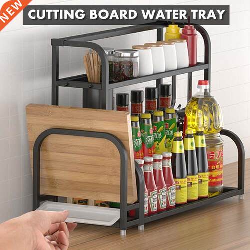 30/40/50cm Stainless Steel 3 Tier Kitchen Countertop Spice R