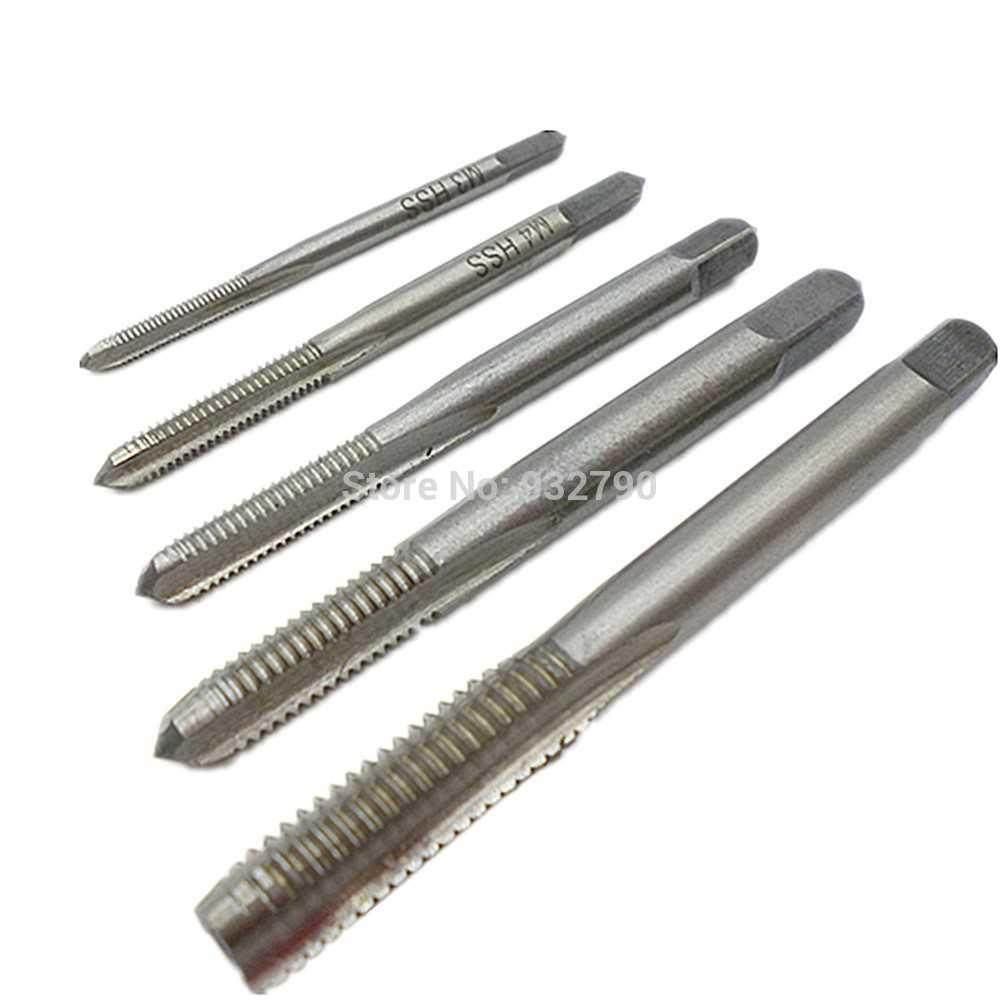 5pc  Flutes Spiral Pointed Screw Metric Plug Tap Hss Machin