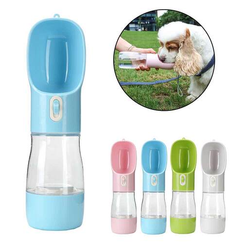 HOOMIN Outdoor Drinking Bottle for Cat Dog 2 in 1 Water Bowl
