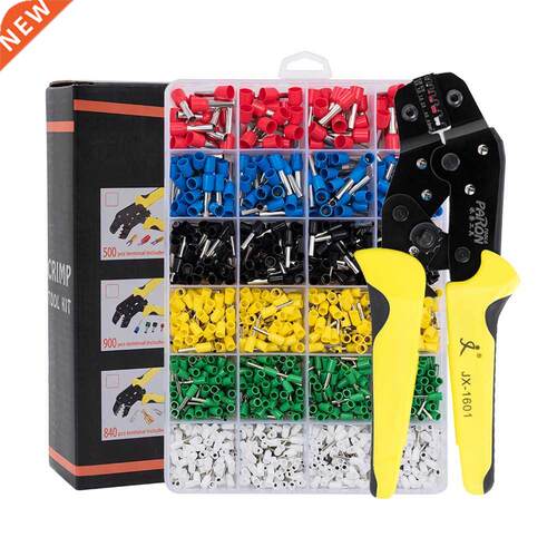 Portable Wire Terminals Crimping Tool Kit Insulated Ratcheti