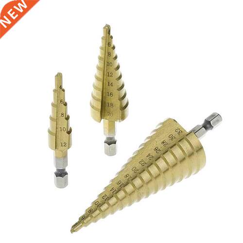 Pcs 4-12/20/2mm Hss Hex Shank Step Cone Drill Bit Set Hol