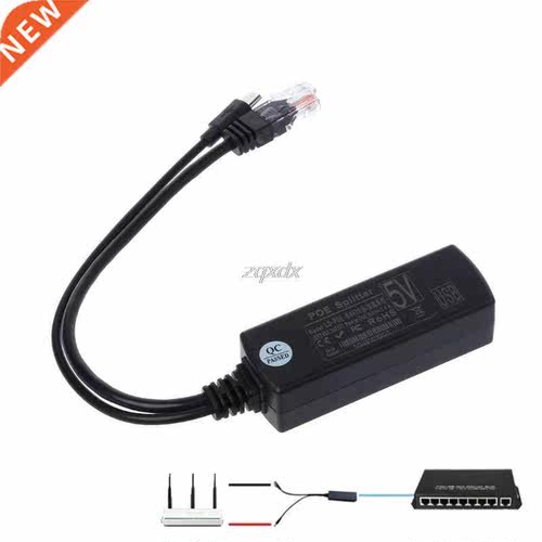 Power Over 48V To 5V 2.4A Active  Splitter Micro USB Plug