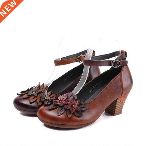 RM Women's boots autumn new leather embossed boots high