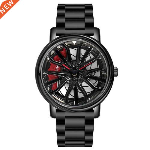Men Luxury Quartz Wrist Watches Creative Car Wheel Sports W