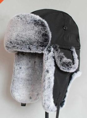 Winter Bomber Hat For Men Faux Fur Russian Hat Ushanka Wome