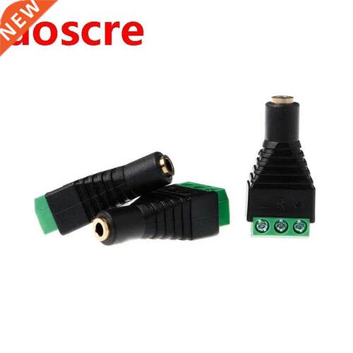 3 Pcs Video AV Balun 3.5mm Stereo Female to AV 3 Screw Termi