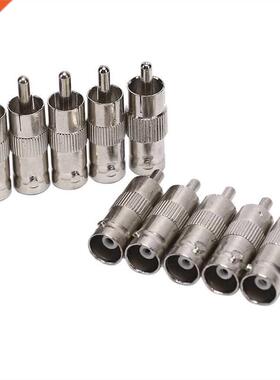 10 Pieces BNC Female Jack To RCA AV Male Plug Connector Adap