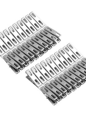 40Pcs Stainless Steel Clothes Clips Metal Laundry Pegs Stron