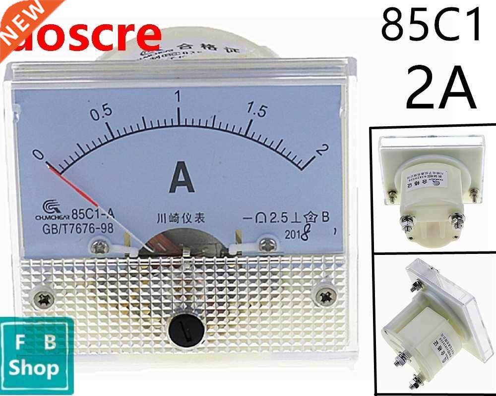 1PCS 85C1-A 2A DC Analog Meter Panel AMP Current Ammeters 85