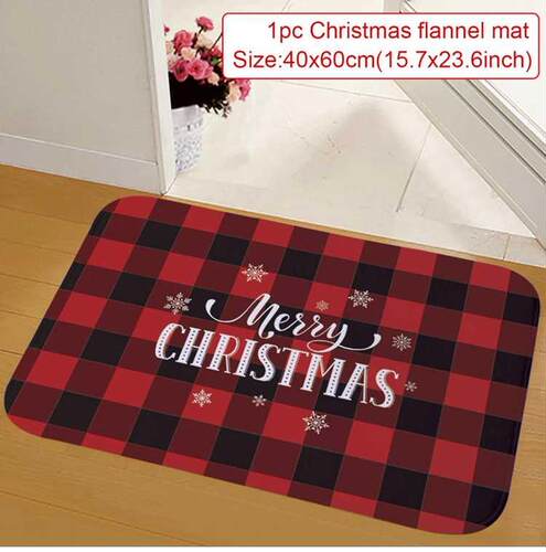 QIF Christmas Mat Outdoor Bathroom Mat Merry Christmas Ornat