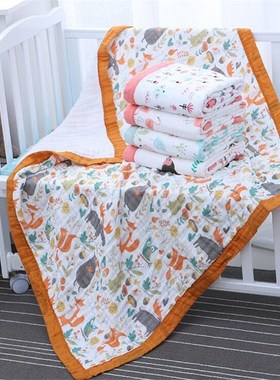 Muslin Cotton Blanket Swaddle Baby Kids 6-Layers Infant Brea