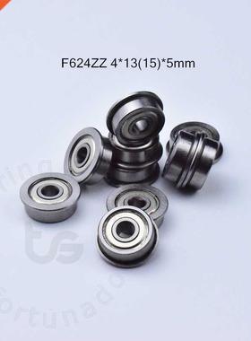 Flange 10pcs F624ZZ 4*13(15)*5(mm) Free shipping chrome ste