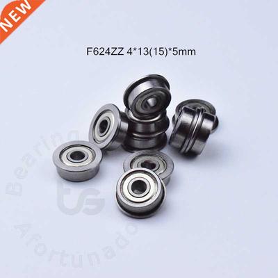 Flange 10pcs F624ZZ 4*13(15)*5(mm) Free shipping chrome ste
