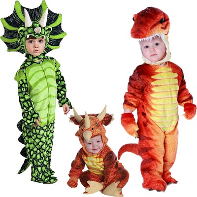 Boys Anime Triceratops Cosplay Costume Carnival T-Rex Dinosa