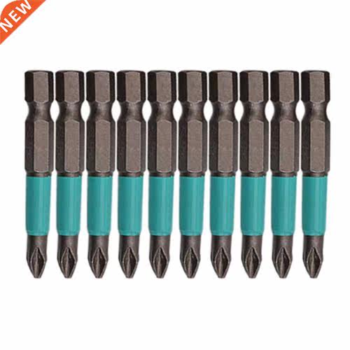 10pcs/slot 1/4 Anti Slip Hex Shank Drill Bits 50mm PH2 Phill