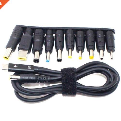 100W TYPE-C To Round Port Laptop Adapter Connector Plug DC P