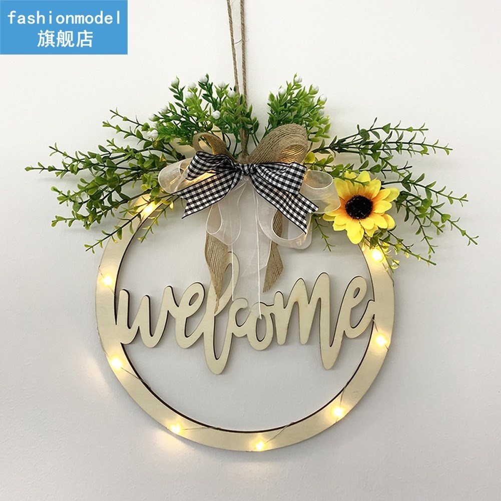 Home Decor Artificial Plant Bow Wooden Rustic Indoor Outdoor