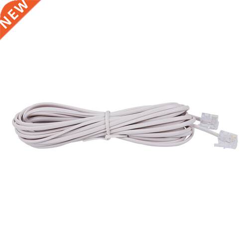 6P2C RJ11 Male to Male Plug Telephone Line Cable Wire 5M