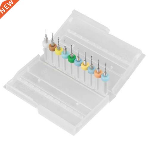 10Pcs 0.-1.2mm Tungsten Carbide Micro Drill Bits Set Tool f