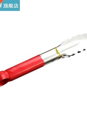 1pc Heat Resistant Stainless Steel Food Tongs Sturdy