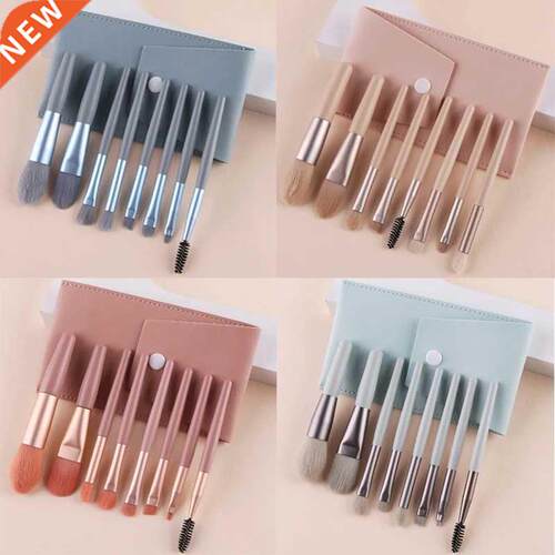 8Pcs Mini Travel Women Unicorn Makeup Brush Set Portable Sof