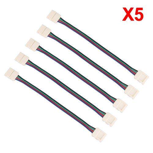 5 x 4 Pin SMD LED RGB Connector Male Connector 17 cm Cable