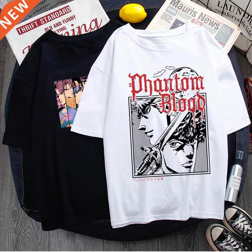 Jojo	s Bizarre Adventure Funny Cartoon T Shirt Men Summer
