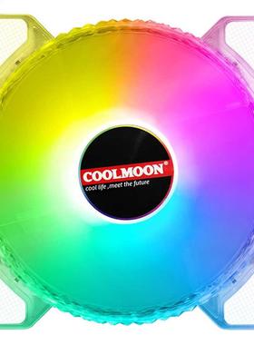 COOLMOON 120mm Coolng Fan Mute RGB 4PN 12V Lghtng Fan De
