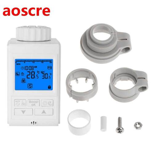 Programmable Thermostat Timer TRV Radiator Valve Actuator Te