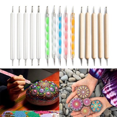 15Pcs Dotting Tools Set Ball Stylus Embossing Pattern Clay S