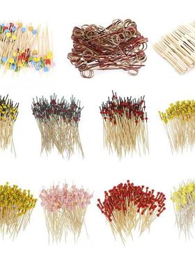 100pcs 9/12cm Bamboo Food Picks Buffet Cupcake Fruit Fork Pa