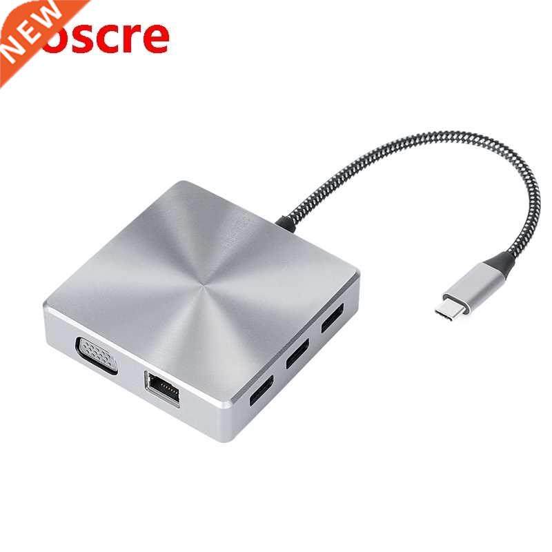 USB C Docking Station 4K HD MI VGA RJ45 Ethernet 3X USB3.0 P
