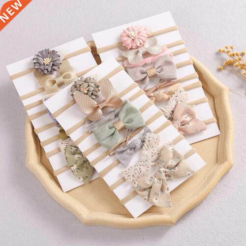 8pcs/set Flower Baby Heband Colorful Bow Hairband for Baby
