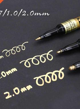 Silver Gold Permanent Metallic Marker Pens 0.7/1.0/2.0mm Stu