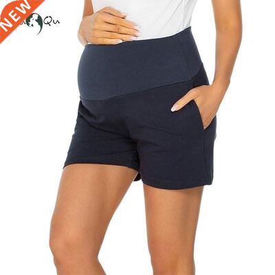 Maternity Summer Shorts High Waist Pants for Pregnancy Pregn