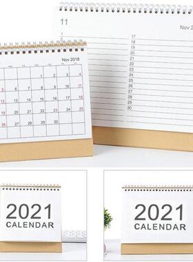 2021 Simple Desktop endar English Coil Daily Monthly Plan