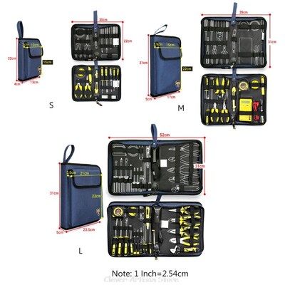 Professional Electricians Hard Plate Tool Kit Bag Storage  M