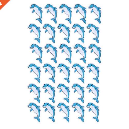 30PCS Ironing Patch Dolphins Sewing Embroidered Patches Iron