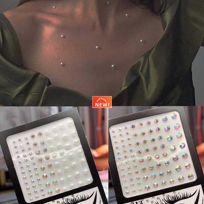 2pc Glit Diamond Makeup Eyeliner Eyeshadow Face Rhinestone S