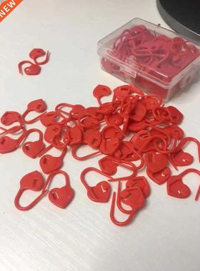 50pcs Heart Shaped Stitch Markers Plastic Knitting Crochet L