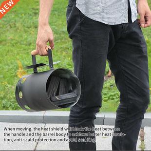 Barrel Carbon Stainless Fast Stove Ignition Steel Charcoal