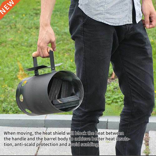 Fast Charcoal Ignition Barrel Carbon Stainless Steel Stove B