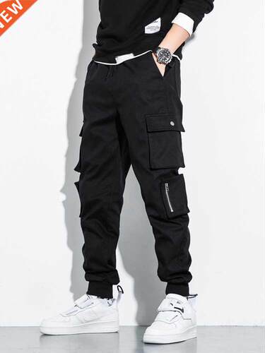 Spring Summer Multi-Pockets Cargo Pants Men 2021 New Setwear