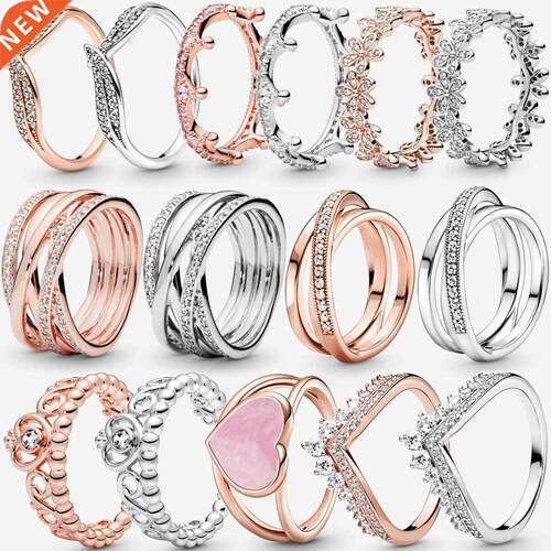 2022 New 100% 925 Sterling Silver Princess Tiara Crown Spark