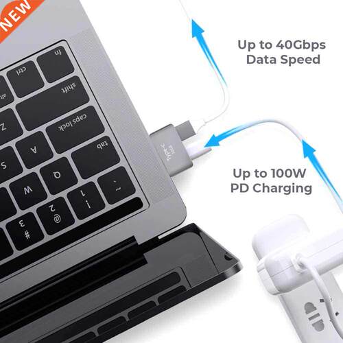 USB Dual Type-C Short Extender Male to Female Extension Adap
