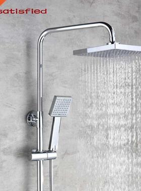 Universal Square Chrome Hand held Showerhead Water saving A