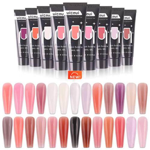 15ml Poly for nail extensions Gel Glitter Builder Gel Manicu